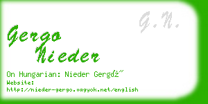 gergo nieder business card